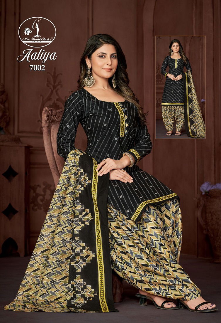 Aaliya Vol 7 By Miss World Printed Cotton Dress Material Wholesale Shop In Surat